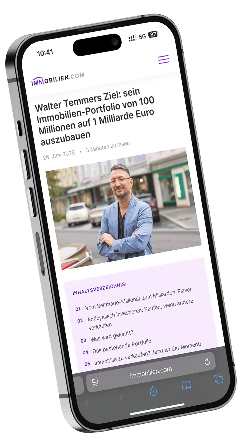 Presseartikel: Walter Temmer kauft Bauträger-Immobilien